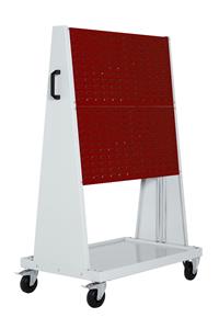 14026027.** Bott workshop tool board trolley with 4 Louvre Panels. 1600mm high x 1000mm wide x 650mm deep. Panels fit vertically or at an incline....